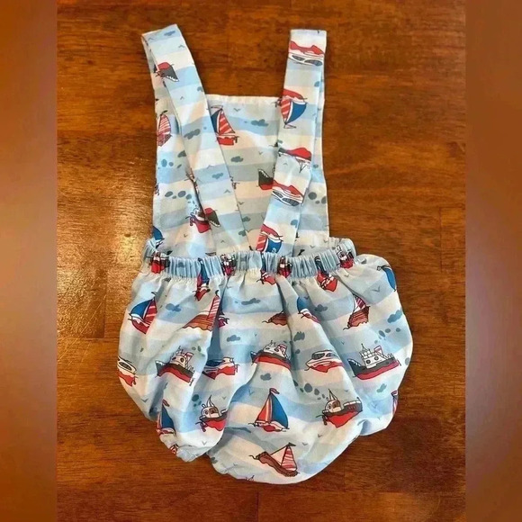 Blue red sailboat bubble size 3-6 months - Picture 3 of 3